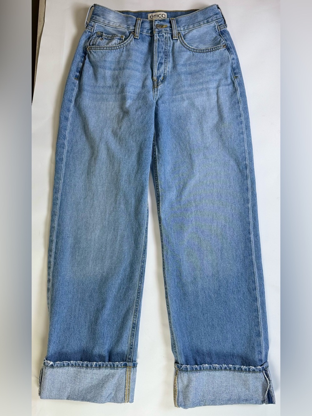Anthropology Ética High Rise Wide Leg Cropped Jeans Size 27